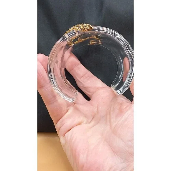 Alexis Bittar Spring/Summer 2013 Lucite Bracelet w/Golden Snake Statemen… - Picture 7 of 16